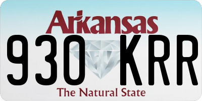 AR license plate 930KRR