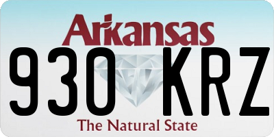 AR license plate 930KRZ