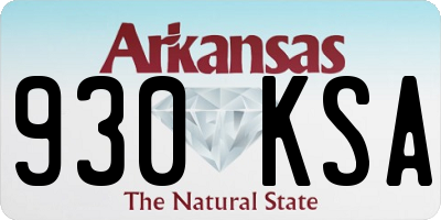 AR license plate 930KSA