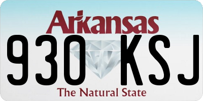 AR license plate 930KSJ