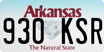 AR license plate 930KSR