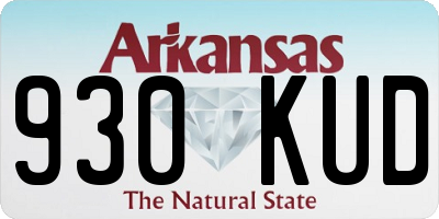 AR license plate 930KUD