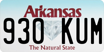 AR license plate 930KUM