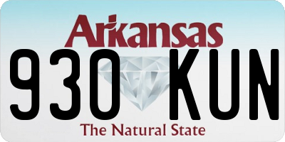 AR license plate 930KUN