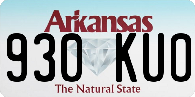 AR license plate 930KUO