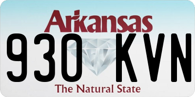 AR license plate 930KVN