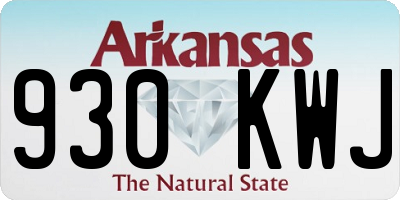 AR license plate 930KWJ