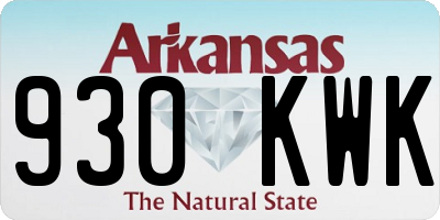 AR license plate 930KWK