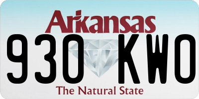 AR license plate 930KWO