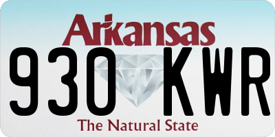 AR license plate 930KWR