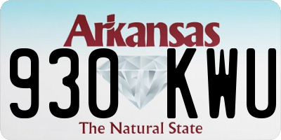 AR license plate 930KWU