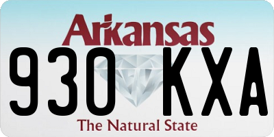 AR license plate 930KXA