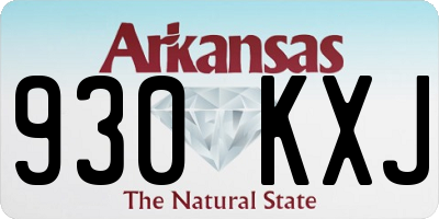 AR license plate 930KXJ