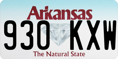 AR license plate 930KXW