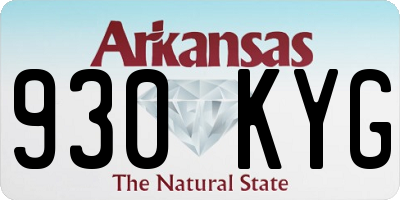 AR license plate 930KYG