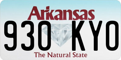 AR license plate 930KYO