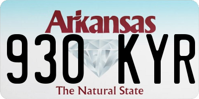 AR license plate 930KYR