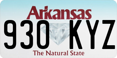 AR license plate 930KYZ