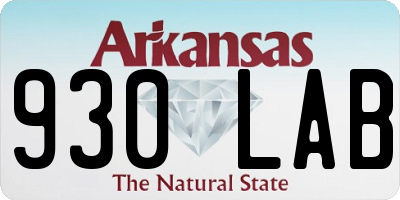 AR license plate 930LAB