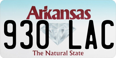 AR license plate 930LAC