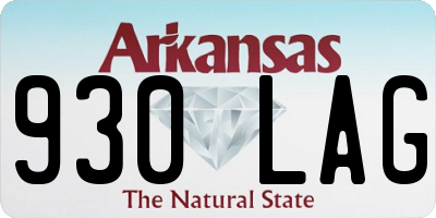 AR license plate 930LAG