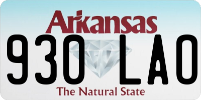 AR license plate 930LAO