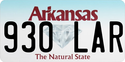 AR license plate 930LAR