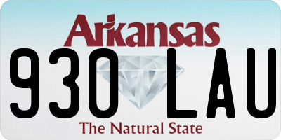AR license plate 930LAU