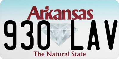 AR license plate 930LAV