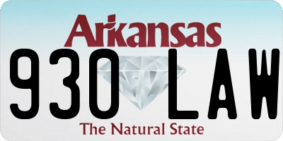 AR license plate 930LAW