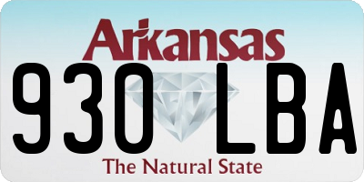 AR license plate 930LBA