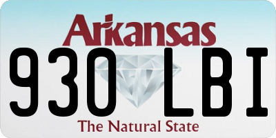 AR license plate 930LBI