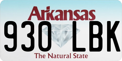 AR license plate 930LBK