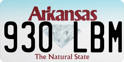 AR license plate 930LBM