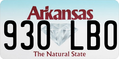 AR license plate 930LBO