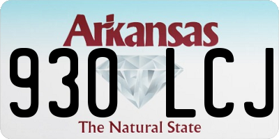 AR license plate 930LCJ