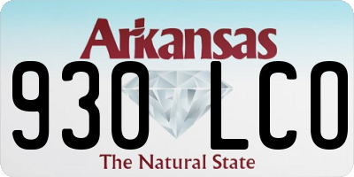 AR license plate 930LCO