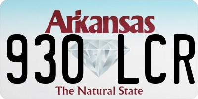 AR license plate 930LCR