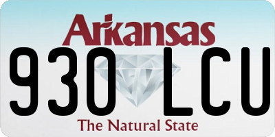 AR license plate 930LCU