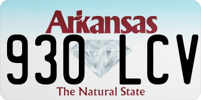 AR license plate 930LCV