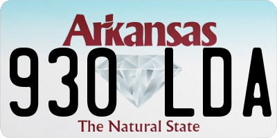 AR license plate 930LDA