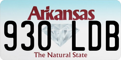 AR license plate 930LDB