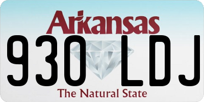 AR license plate 930LDJ