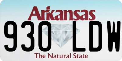 AR license plate 930LDW