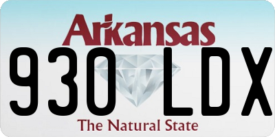AR license plate 930LDX