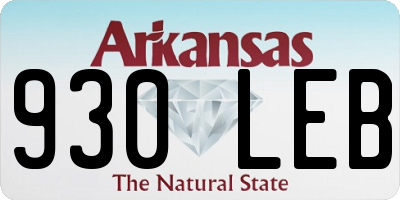 AR license plate 930LEB