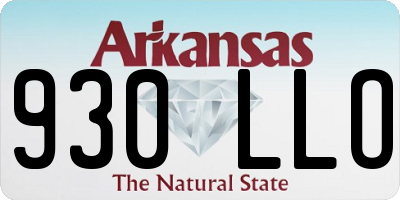 AR license plate 930LLO