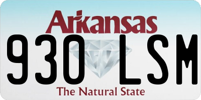 AR license plate 930LSM