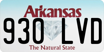 AR license plate 930LVD