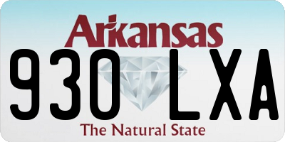 AR license plate 930LXA